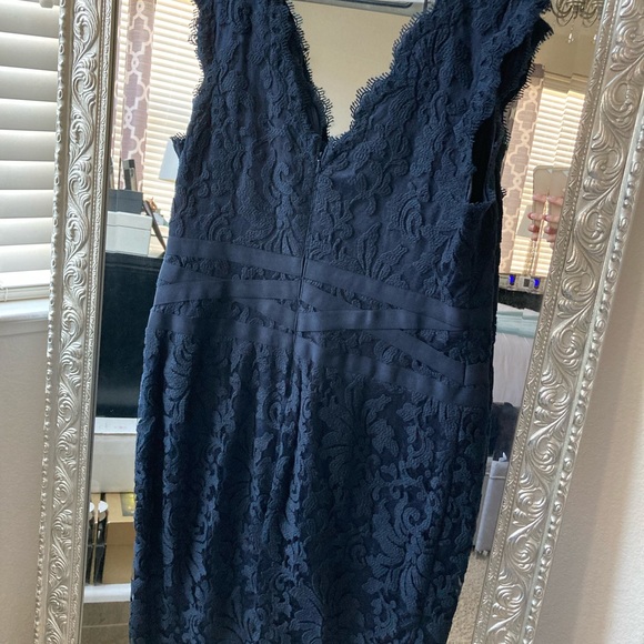 Tadashi Shoji Navy Lace Cocktail Dress - Picture 2 of 3